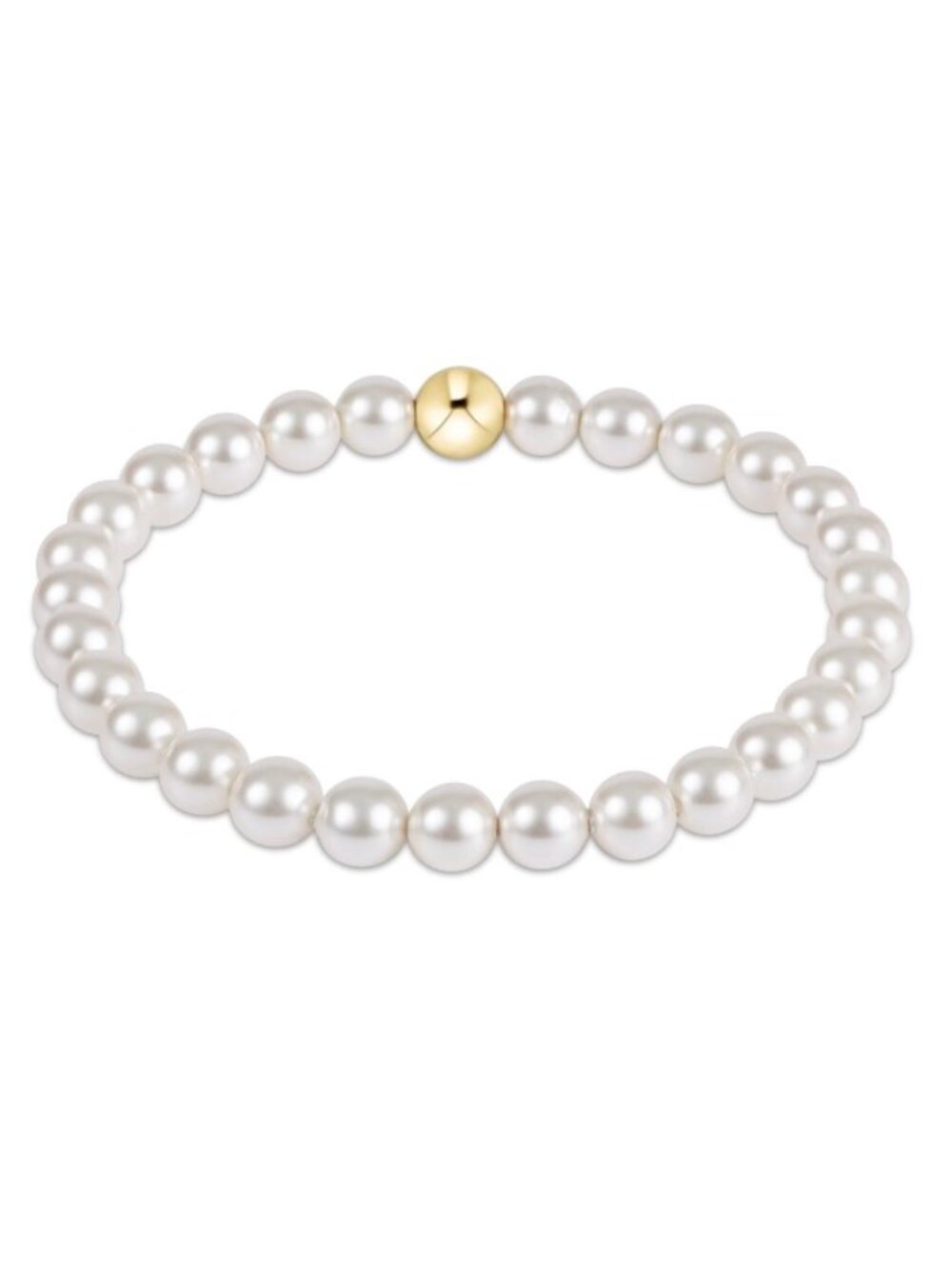 New Enewton Classic Pearl 6mm 14kt Gold-filled Beads Stretch Stack Bracelet
